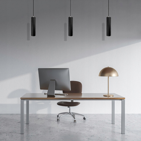 Stropní závěsné svítidlo 1xGU10 CIRUS Tuba převislá černá 24cm