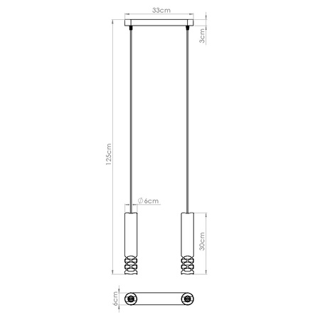 Stropní závěsné svítidlo 2x GU10 White LIRO Ocean Green SL.1692 Sollux