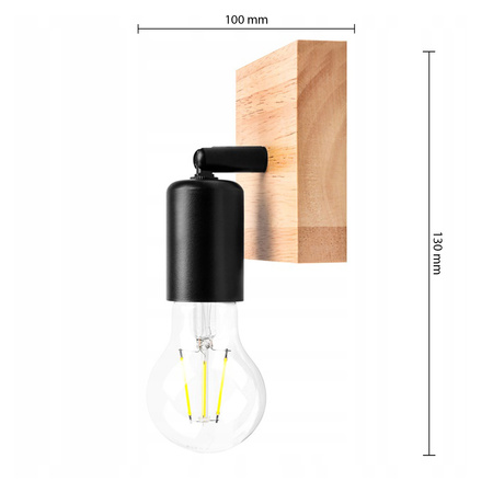 Bodové nástěnné svítidlo E27 Bodové světlo pohyblivé černohnědé Eos Masterled