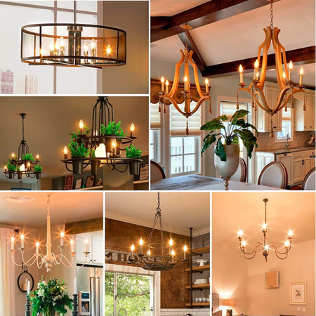 E14 B35 LED žárovka 4W = 40W 470lm 4000K Neutrální bila 300° vlákno OSRAM STAR