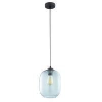 ELIO Závěsné stropní svítidlo černé a modré sklo moderní E27 3182 TK Lighting