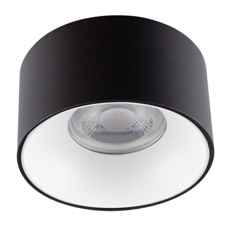 LED GU10 Round Black White Mini Kanlux Bodové LED svítidlo pro povrchovou montáž