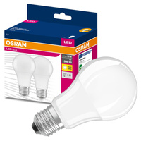 2x LED žárovka A60 E27 8W = 60W 806lm 3000K Warm 180° VALUE CLASSIC Osram