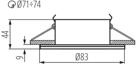 Halogenová bodová LED GU10 Round White IP44 Qules Kanlux pro zápustnou montáž