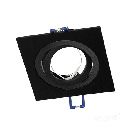 Zápustná montáž GU10 Halogenové zapuštěné bodové pletivo Black Square Kobi