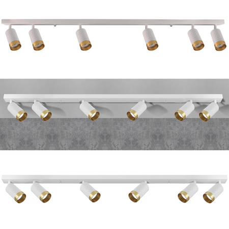 LED stropní/stěnové svítidlo 6 x GU10 ARRAS White GOLDLUX (Polux)