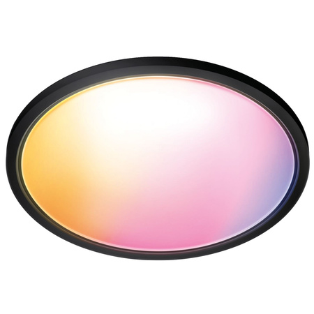 Plafond LED světlo pro povrchovou montáž 32W CCT + RGB Black SMART WiFi WiZ