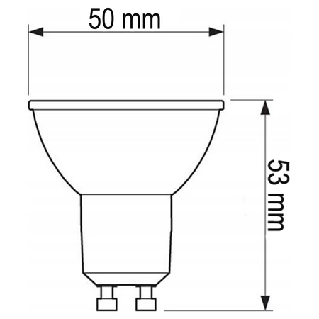 Žárovka LED GU10, 6W = 50W 580lm 3000K Teplá bílá 120° Černá LUMILED