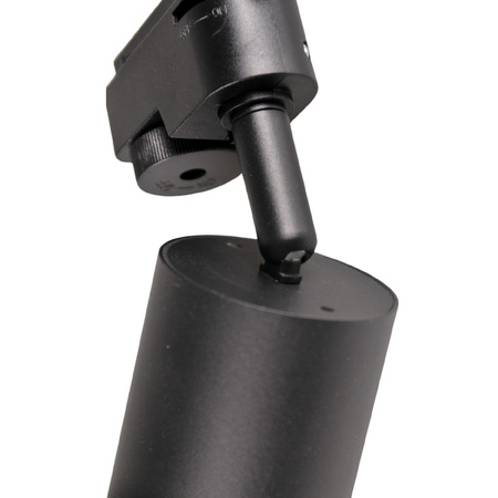 Sada přípojnic 1-fázová lišta + 3x reflektor GU10 černý PARIS Sanico Goldlux