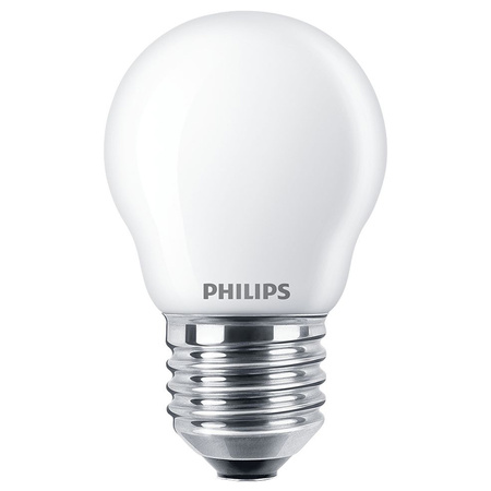 LED kulová žárovka E27 P45 6.5W = 60W 806lm 2700K Teplá bílá vlákno Mléčné PHILIPS