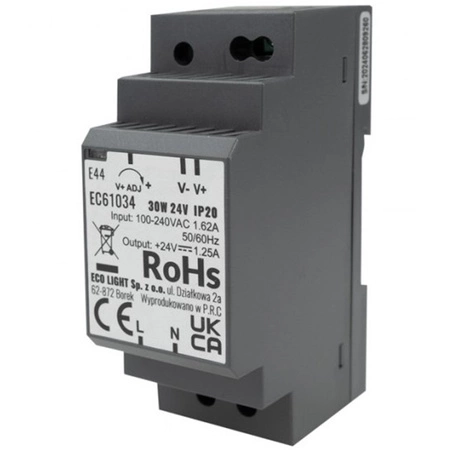 Napájecí zdroj LED na lištu DIN Premium Line 30W 24V Ecolight