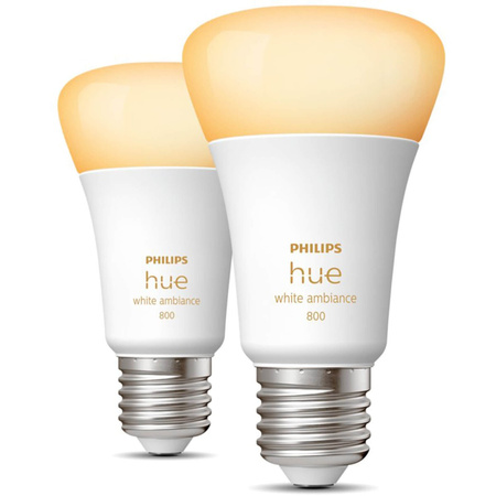 2PAK LED žárovka E27 A60 6W CCT PHILIPS HUE White & Ambiance Bluetooth Zigbee
