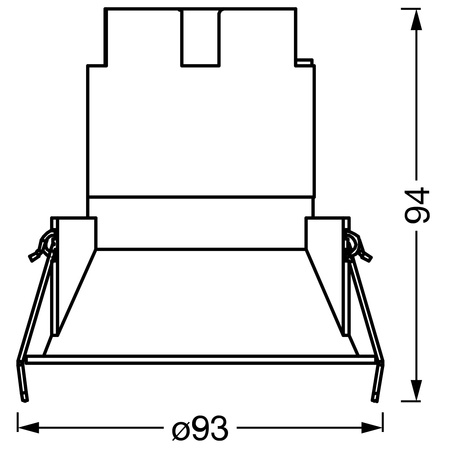 LED panelové bodové svítidlo 10W 800lm 4000K neutrální bílá Downlight Slim Ledvance