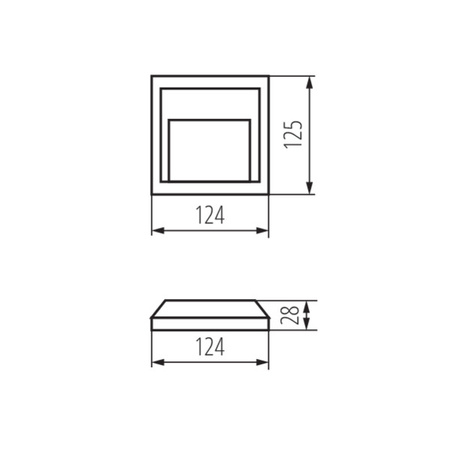 Nástěnné svítidlo pro povrchovou montáž CROTO LED šedé 1,1W 30lm 6500K studené 230V Kanlux