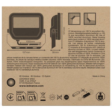 LED reflektor 17W 2200lm 3000K IP66 bílý LEDVANCE reflektor