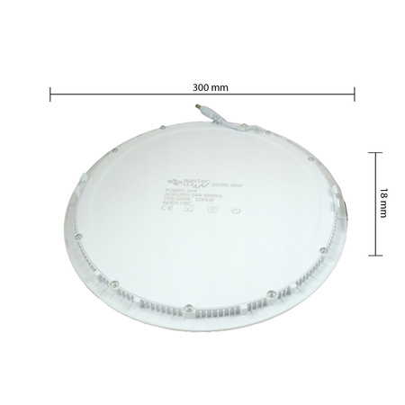 LED panelové stropní svítidlo 24W 1920lm 4000K neutrální zapuštěné kulaté bílé Proma Masterled