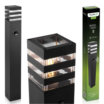 Venkovní zahradní lampa E27, LED snímač pohybu sloupek 60cm TAXUS 2 LUMILED