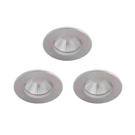 3x LED halogenové svítidlo DIVE 5,5W 2700K 350lm IP65 kulaté saténové stmívatelné PHILIPS
