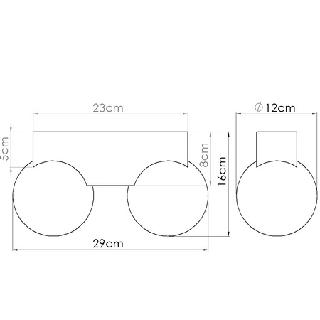 Stropní svítidlo 2x G9 přírodní dřevo BULBO Peach Puff SL.1683 Sollux