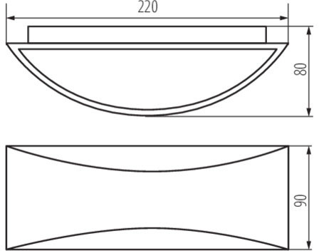 LED BISO White 8W 375lm 840 Neutrální venkovní svítidlo IP54 Kanlux