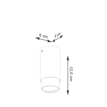Stropní svítidlo Tuba Spot GU10 Black Gold Nero Bittersweet Shimmer SL pro povrchovou montáž.1410 Sollux