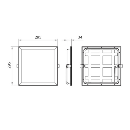 LED panel pod omítku 15W 4000k 1200lm 30x30 cm bílý Projectline NOC PHILIPS CASETON