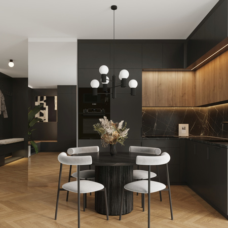 Lustr Závěsné svítidlo 6x G9 Hliníková černá svatozář French Sky SL.1830 Sollux