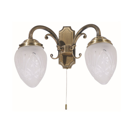 Nástěnné svítidlo LED 2x E14 Brown Classic Annabella 8632 Rabalux