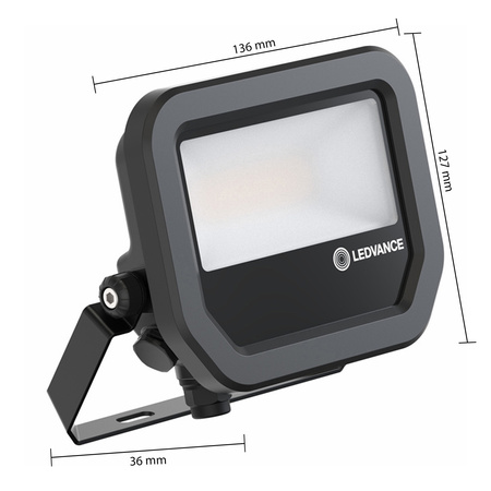 LED reflektor 8W 1200lm 6500K IP66 černý LEDVANCE reflektor
