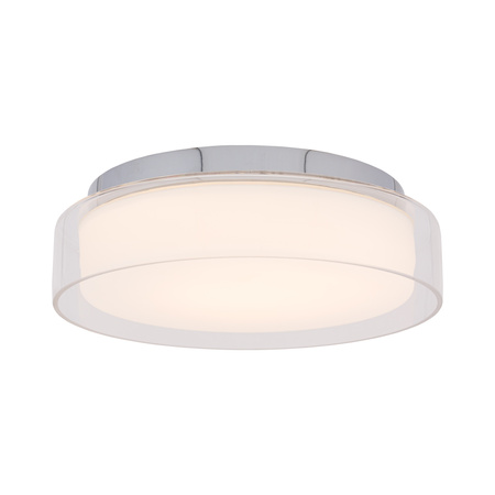Stropní svítidlo PAN LED S 8173 Nowodvorski Chrome+Glass 12W 4000K IP44 Moderní stropní svítidlo