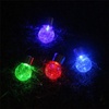 LED solární zahradní lampa. závěsná LED RGB BALL. sklo. černá. efekt prasklého skla