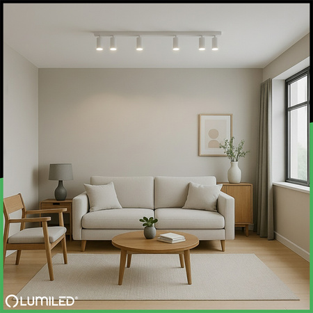 Stropní svítidlo SPOT TUBA Reflektor Halogenové svítidlo 6x GU10 TABULA LUMILED