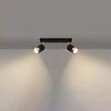 NERO stropní svítidlo 2xGU10 Reflektor Halogenové svítidlo Pohyblivé 30cm Černá Zlatá SOLLUX