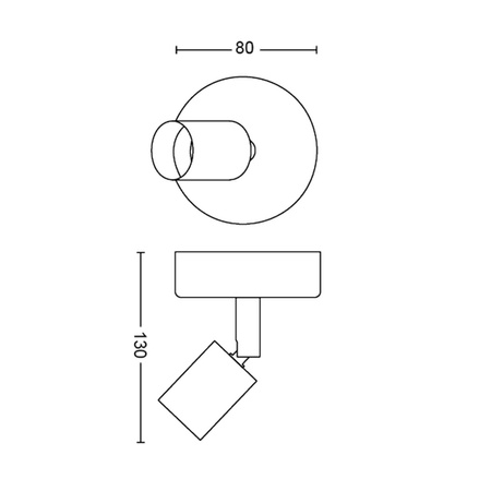 Stropní svítidlo LIMBALI GU10 Nástěnné svítidlo Reflektor pohyblivý černý PHILIPS
