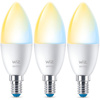 3x LED žárovka E14 Candle C37 4,9W = 40W 470lm 2700-6500K TW Smart SMART WiFi Bluetooth App WiZ