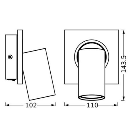 Stropní nástěnné svítidlo LED Nástěnné povrchové svítidlo 3,4 W 230lm 3000K Teplé stmívatelné dekorativní bílé hnědé bodové rtuťové Ledvance