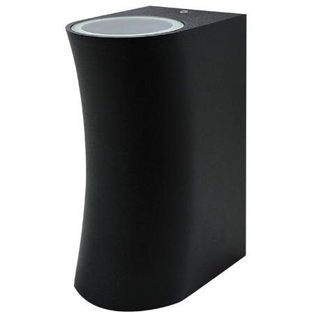 LED zahradní nástěnné svítidlo 2x GU10 BOSTON DOUBLE BLACK GOLDLUX (Polux)