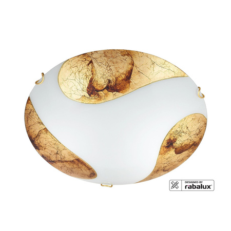 Plafond LED stropní svítidlo Povrchová montáž 2x E27 White Classic Art gold Rabalux
