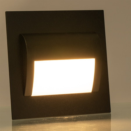 Schodišťové svítidlo DECORUS 9 LED 1.2W Teplá bílá Black ProVero