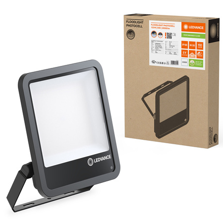 LED reflektor 133W 20000lm 4000K IP66 černý se soumrakovým senzorem LEDVANCE Floodlight