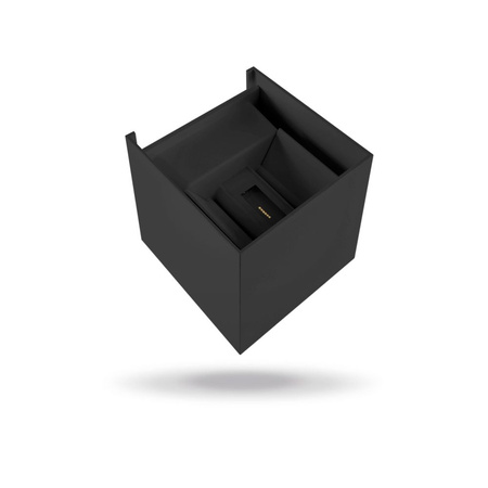 Zahradní nástěnná lampa Venkovní LED fasádní lampa 6W 580lm 2700k teplá bílá Black ERIC Videx