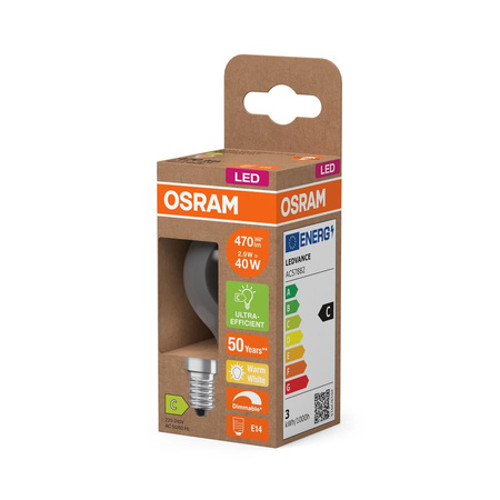 LED žárovka P45 Ball E14 2,9W = 40W 470lm 2700K Warm 300° Dimmable CLASSIC ENERGY EFFICIENCY Osram