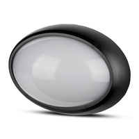 Plafond LED stropní svítidlo 8W 6400K 560lm IP54 Oválné černé VT-8014 V-TAC