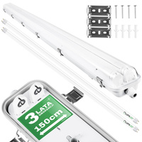 Hermetické Prachotěsné svítidlo 2x T8, G13 IP65 150cm + LED Trubice 25W 4000K LUMILED