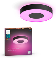 Plafond LED Xamento Povrchové stropní svítidlo do koupelny černé 33,5W 38cm IP44 CCT RGB PHILIPS HUE Bluetooth