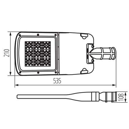 LED pouliční lampa parkovací lampa 15W 2440lm 4000K neutrální 150° IP65 IK08 šedá PRO-S KANLUX