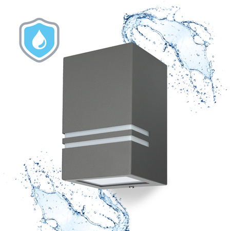 Zahradní venkovní nástěnné svítidlo GU10 IP44 Grey Quazar Kobi