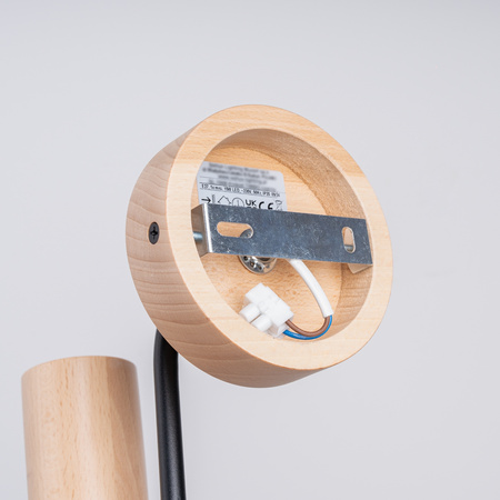 Nástěnné svítidlo E27 Natural Wood Black Timbo Peach Puff SL.1668 Sollux