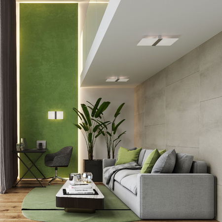 LED stropní svítidlo AZALIA 2xG9 Rectangular Plafond SOLLUX