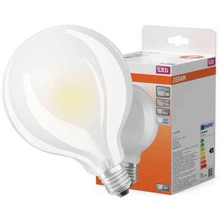 GLOBE LED žárovka E27 G95 11W = 100W 1521lm 4000K neutrální bílá 300° OSRAM Retrofit Filament